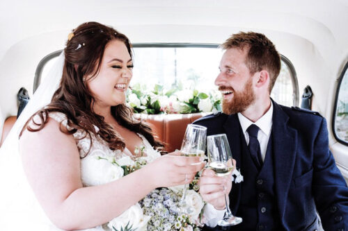 Couple in Wedding Car Dumfries